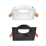 White Or Black Polycarbonate Straight Square Downlight 5 Pack - DL062