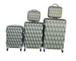 Smte 5-PIECE Travel Trolley Luggage Set Durable Lightweight Versatile Suitcases Avocado With Keychain