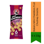 Bakers MINI Cheddars Fruit Chutney Snacks Chatpata Namkeen 6 Pack - Baked Not Fried Tangy & Savory Ideal For Lunchboxes Movie Nights