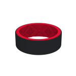 Eternal Custom Silicone Rings - Black red 10