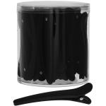 Sectioning Clips Tub Plastic & Aluminium Soft Touch Black 10.6CM 44 TUB