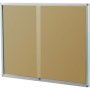 Parrot Display Case With Pin Board And Sliding Doors 1500 X 1200MM Beige