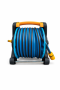 Portable Garden Hose Reel Set With Spray Nozzle Hand Crank & Connectors