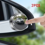 2PCS Car Rearview Mirror High-definition Round Mirror 360-DEGREE Adjustable Blind Spot Mirror Wide-angle Mirror Increase Child's