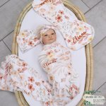 Wrap Set Swaddle Set Soft Boho Floral