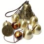 Serene Dragon-Themed Wind Chime - 6-Bell Copper Alloy Battery-Free Outdoor Decor For Home & Garden