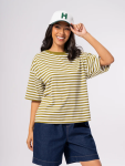 Olive And White Striped Tee - XL Assorted