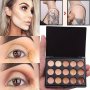 15-Color Contour Concealer Palette Long-Lasting Full Coverage Cream Concealer Skin Tone Correcting Makeup Kit For Blemish Cover & Brightening