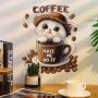 Coffee Cat Sticker With Moticvational Wall Decor For Office & Shop & Home