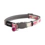 Rogz Pet Products Rogz Catz Glowcat 11MM Reflective Glow-in-the-dark Safeloc Breakaway Cat Collar - Pink Butterflies