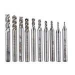 Cnc Router Bits - Hss 4 Flute Milling Cutter 1.5-6MM End Mill Tool Set - 10 Piece Set