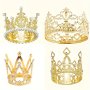 1pc Crown Cake Topper Golden Silvery Small Crown Queen Mini Crown Princess Headpiece Mini Tiara Cake Decoration For Bridal Wedding Royal Themed Decor Birthday