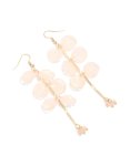 Goldair Gold Light Pink Acrylic Petals Drop Earrings
