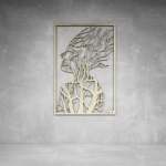 Lady Nature Wall Art - 2000 X 1400 X 20 Matt Gold Indoor
