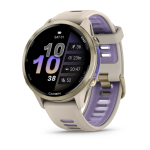 Garmin Forerunner 970 - Soft Gold Titanium With French Grey Case And French Grey translucent Indigo Band