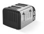 Swan 4 Slice Black Retro Toaster