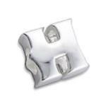 A3 - 925 Sterling Silver Letters Or Initials European Charm Beads From A-z - H - Available On 7-14 Day Back Order