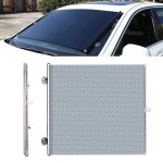 2 Pcs Suction Cup Car Shade Curtain Window Telescopic Roller Blind Size: 40X60CM Silver Lyser