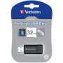 Verbatim 32gb Pinstripe Usb 2.0 Flash Drive Black