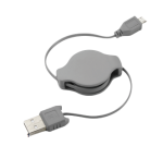 Retractable Micro USB Cable Gray