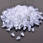 100PCS Earring Rack Silicone Earring Pin Backs Ear Stud Soft Transparent Plastic Silicone Bullet Clutch Earrings Backing For Ear