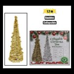 Xmas Tree D Cor 1.2M Collapsible Baubles Tree Silver 067-001049