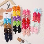 20 Pack Of Colorful Kids Bow Hair Clips - Fun And Cute Baby Hair Accessories