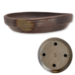 Handmade Tokoname Ceramics - Reihou Bordered Nanban 200MM Dia X 40MM H