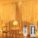 Usb-powered Fairy Tale Curtain Lights - 200 300 Leds 8 Modes Remote Control Perfect For Christmas Weddings & Parties