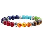 JOVIVI 7 Chakras Bracelet Reiki Healing Balancing Round Beads