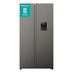 Hisense 550L Side By Side Titanium Inox Refrigerator – H680SIT-WD