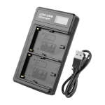 Dual USB Battery Charger For Sony NP-F550 750 950 970 980