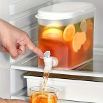 1PC Refrigerator Cold Kettle Summer Cooling Large Capacity Fruit Tea Kettle Household High Temperature Resistant Drink Bucket Wi