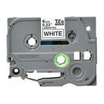 Brother 6MM Black On White Laminated Tape - TZ211