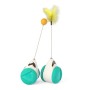 Ball And Feather Balancing Toy For Cats - Pink