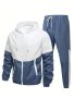 Men's Athletic Windproof Sportswear Set Jacket And Pants Gym Suit Active Co Ord Set