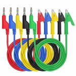 Sumnacon Multimeter Banana Plug To Crocodile Alligator Clip Test Probe 5PCS 4MM Stackable Colorful Silicone Banana Plug To Allig