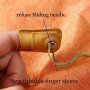 1pc Leather Thimble Finger Protector Coin Pad Design Durable Hand Sewing Thimble Anti-Slip Embroidery Finger Pads For Quilting Knitting Sewing Craft Accessories DIY Sewing Tools