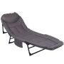 Foldable Camping Bed Stretcher With Pad And Pillow - Grey