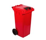 80LTR Wheelie Bin Virgin - Red