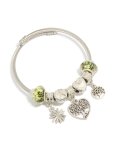 Silver Tree & Peace Charm Bracelet