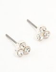 Silver Diamante Star Cluster Stud Earrings