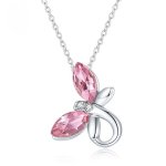 Herjewellery 925 Sterling Iris Butterfly Necklace With Swarovski Crystals