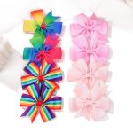 2PCS Adorable Candy Color Bow Hair Clips - Perfect Back To School Hair Accessories For Kids