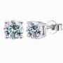 Moissanite Stud Earrings 1.00CT Certified 925 Sterling Silver Brilliant