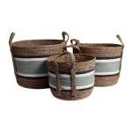 Ben Baskets Set Of 3 Duck Egg With Handle