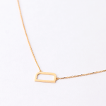 Geometric Gold Pendant Necklace - Gold