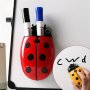 Cute Ladybug Fridge Magnetic Storage Box Eraser Whiteboard Pen Organizer Save Space Magnet Kitchen Container Holder