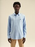 Polo Mens Core Greig Custom Fit L S Shirt Blue