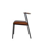 Imali Dining Chair Steel Leather & Oak
